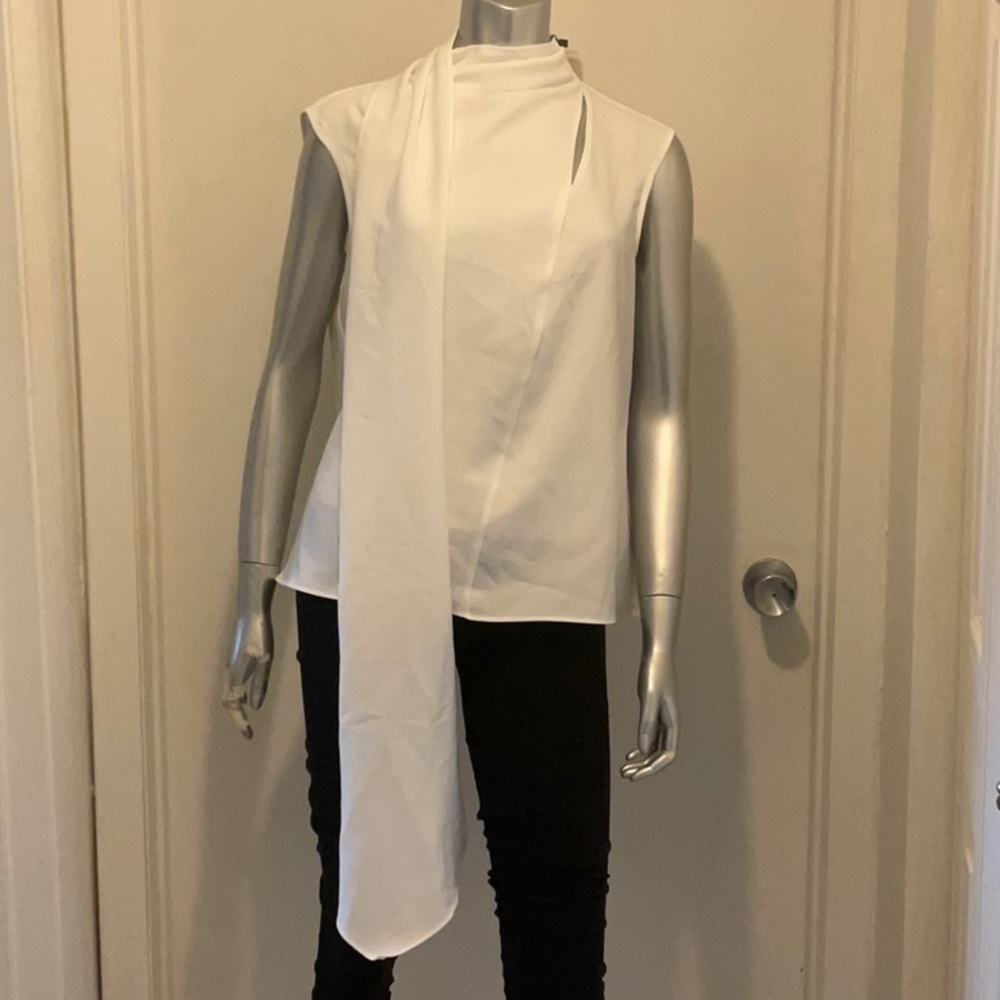 AdL ADIL Working Chic Short Sleeve Blouse NWT